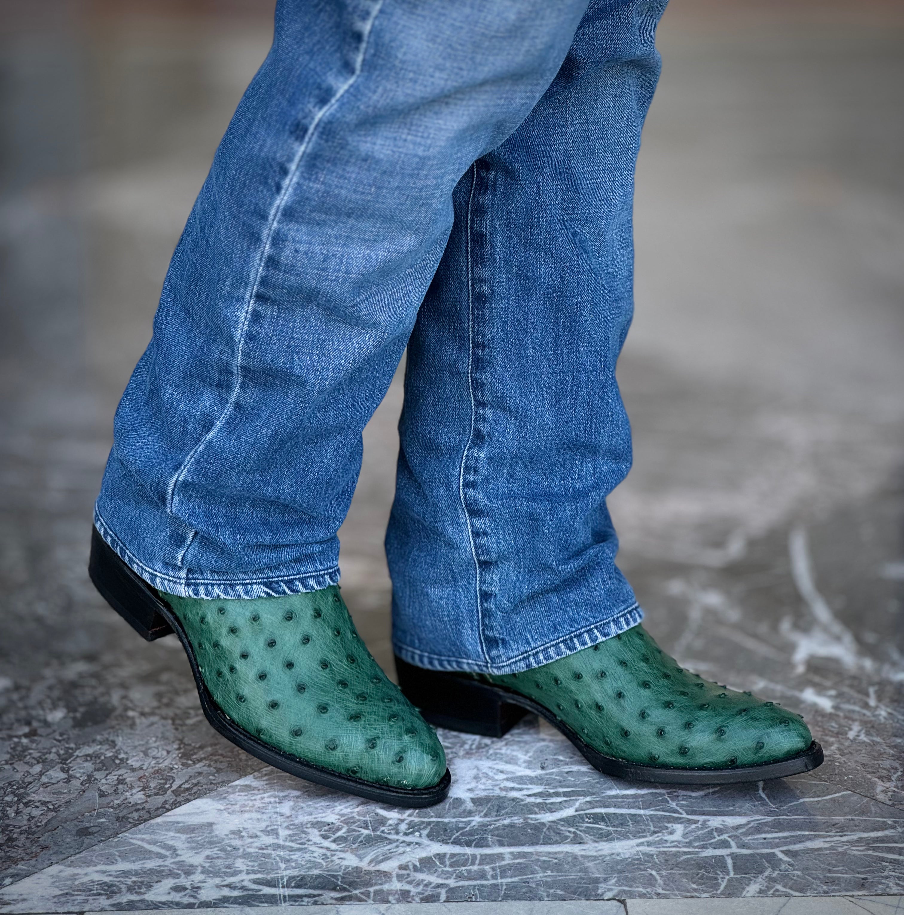 Bota Elite - Avestruz Verde oliva