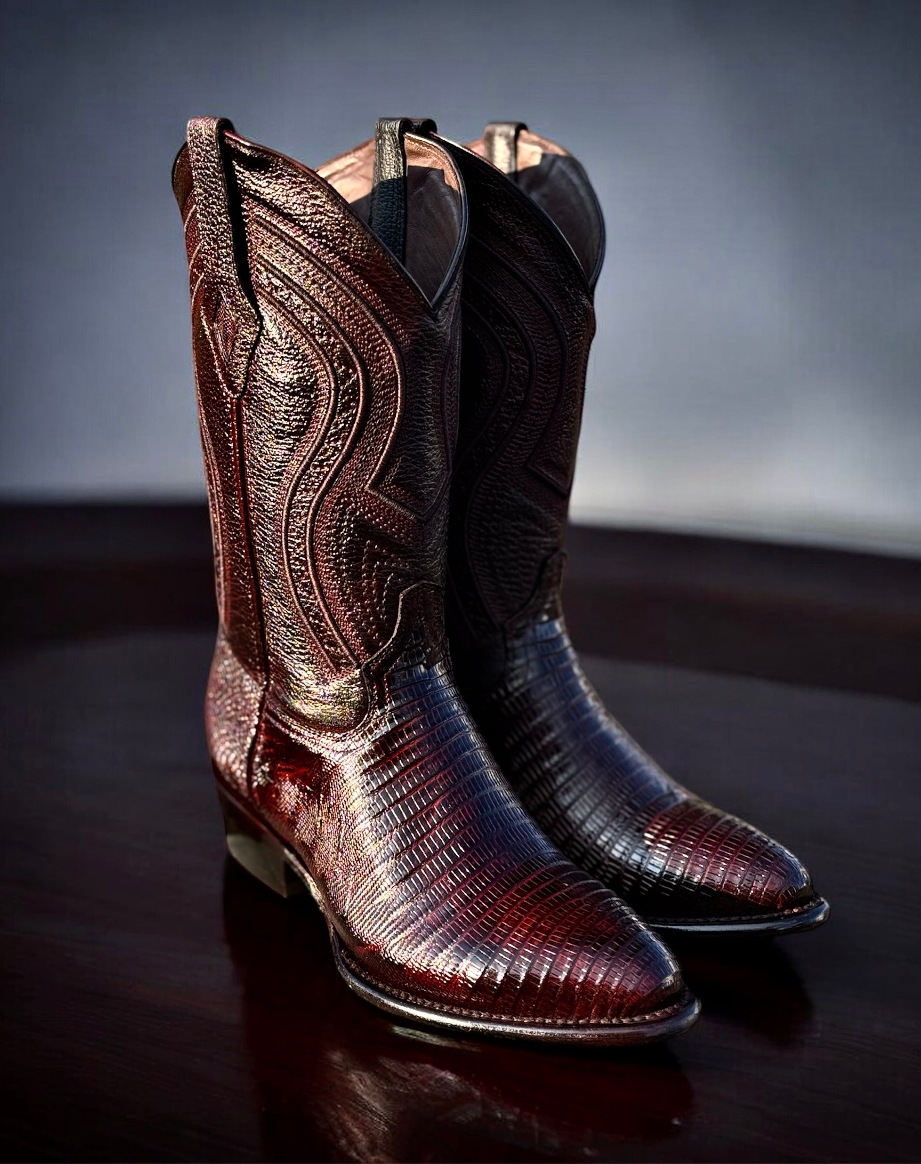 Bota Pura sangre - Lizzard Black Cherry