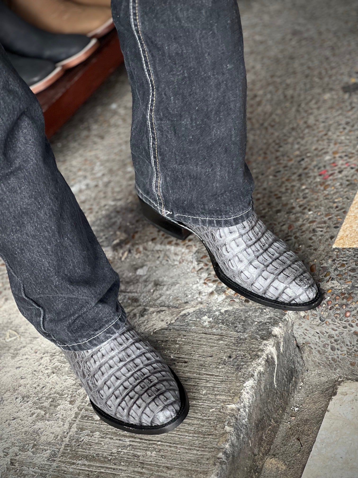 Bota Patrón - Cocodrilo Gris