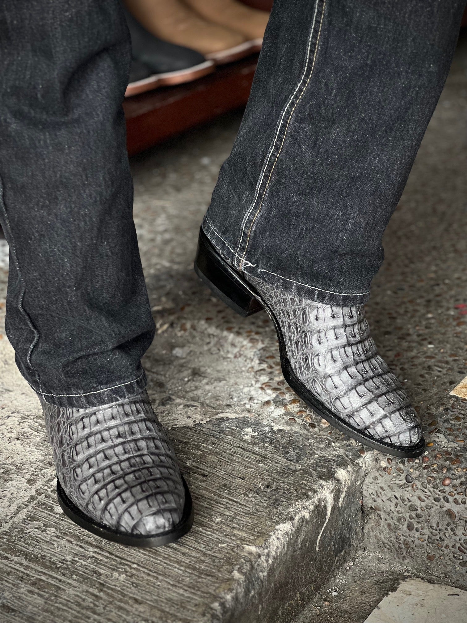 Bota Patrón - Cocodrilo Gris