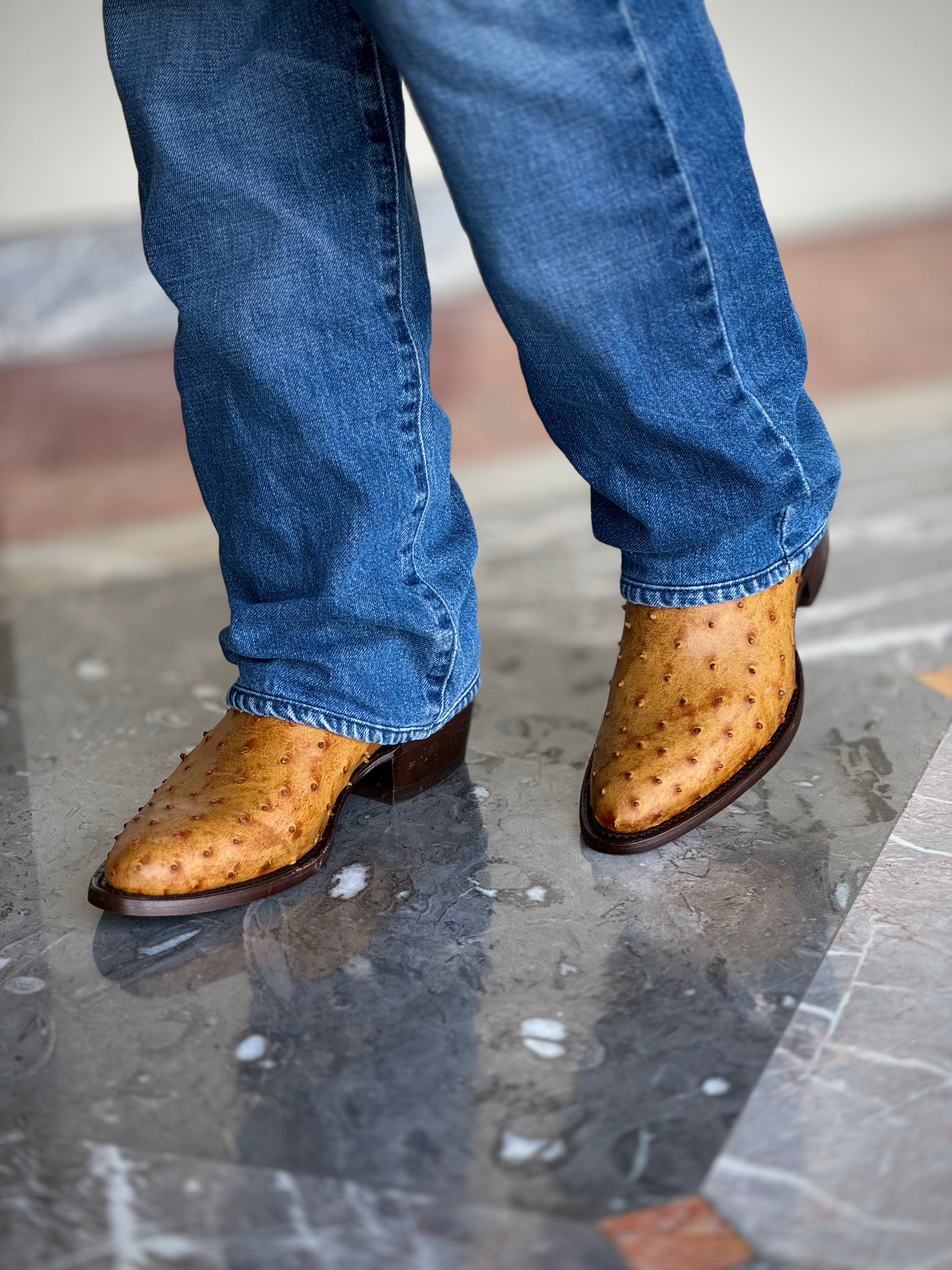 Bota Elite -  Avestruz Paja Macdoc