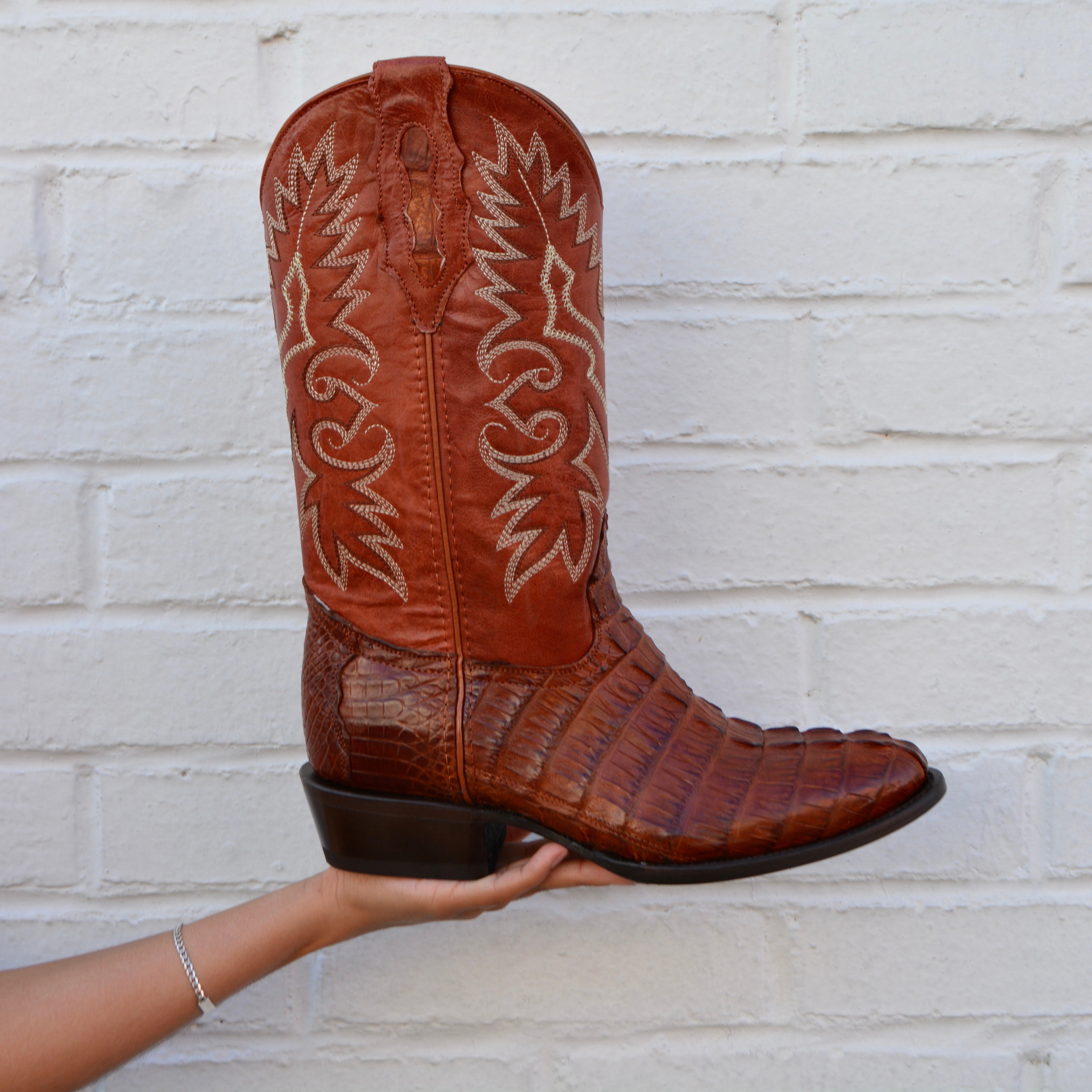 Bota Western  - Cocodrilo cola